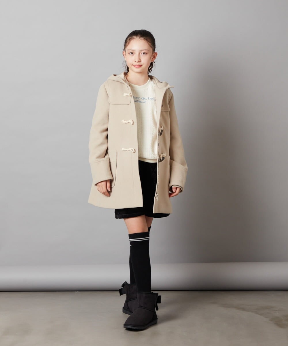 KJLLS61029 a.v.v KIDS(アー・ヴェ・ヴェ) [100-130]ベロアキルティングショートパンツ ブラック