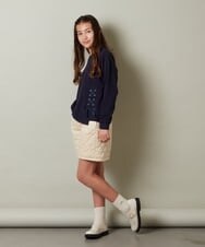 KJLLS61029 a.v.v KIDS(アー・ヴェ・ヴェ) [100-130]ベロアキルティングショートパンツ ブラック