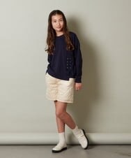 KJLLS61029 a.v.v KIDS(アー・ヴェ・ヴェ) [100-130]ベロアキルティングショートパンツ ブラック