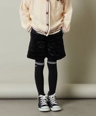 KJLLS61029 a.v.v KIDS(アー・ヴェ・ヴェ) [100-130]ベロアキルティングショートパンツ ブラック
