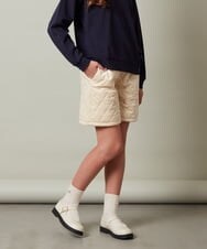 KJLLT61034 a.v.v KIDS(アー・ヴェ・ヴェ) [140-150]ベロアキルティングショートパンツ アイボリー