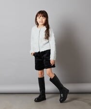 KJLLU61039 a.v.v KIDS(アー・ヴェ・ヴェ) [160]ベロアキルティングショートパンツ アイボリー