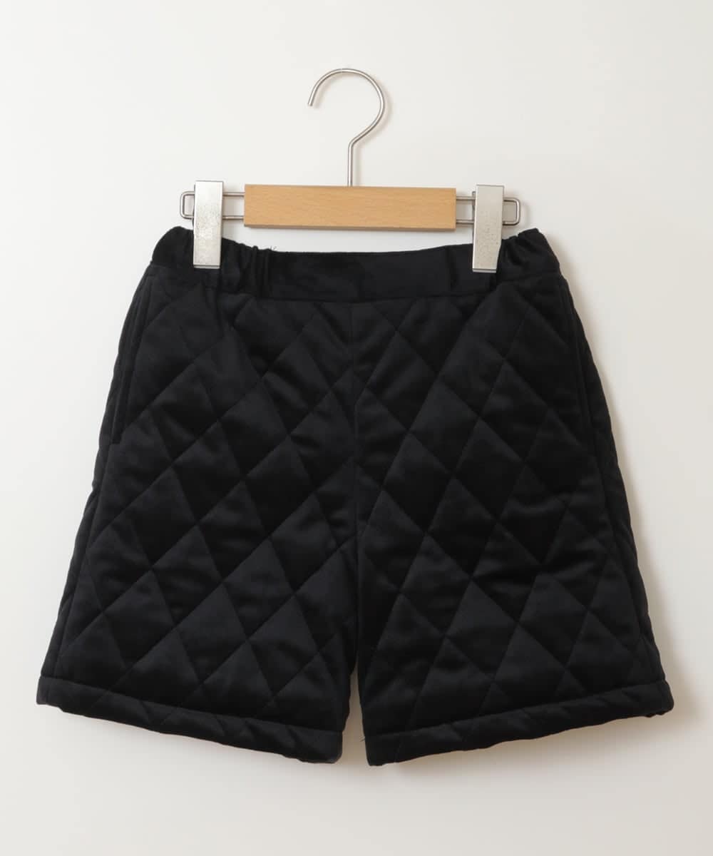 KJLLU61039 a.v.v KIDS(アー・ヴェ・ヴェ) [160]ベロアキルティングショートパンツ ブラック