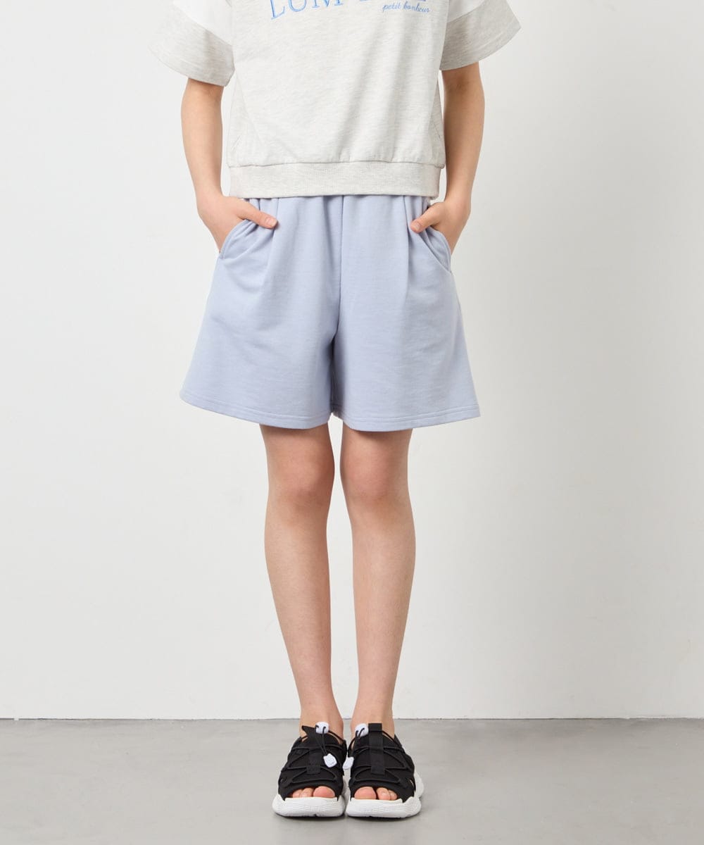 KJNFD55074 a.v.v KIDS(アー・ヴェ・ヴェ) [130-160]配色セーラーカラー裏毛セットアップ ライトブルー