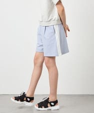 KJNFD55074 a.v.v KIDS(アー・ヴェ・ヴェ) [130-160]配色セーラーカラー裏毛セットアップ ライトブルー