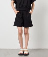 KJNFD55074 a.v.v KIDS(アー・ヴェ・ヴェ) [130-160]配色セーラーカラー裏毛セットアップ ブラック