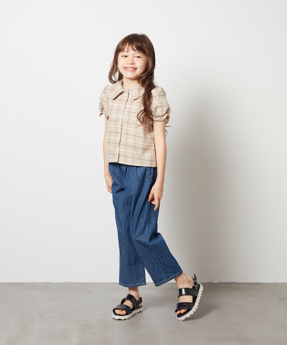 KJNGS02049 a.v.v KIDS(アー・ヴェ・ヴェ) [110-130]【2点セット】トップス＆スカパン ベージュ
