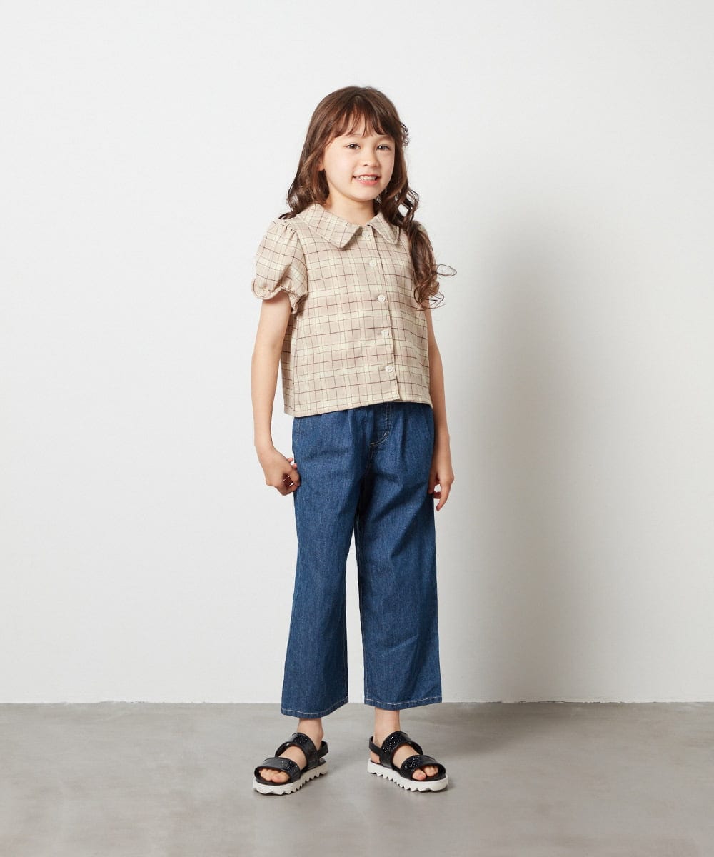 KJNGS02049 a.v.v KIDS(アー・ヴェ・ヴェ) [110-130]【2点セット】トップス＆スカパン ベージュ