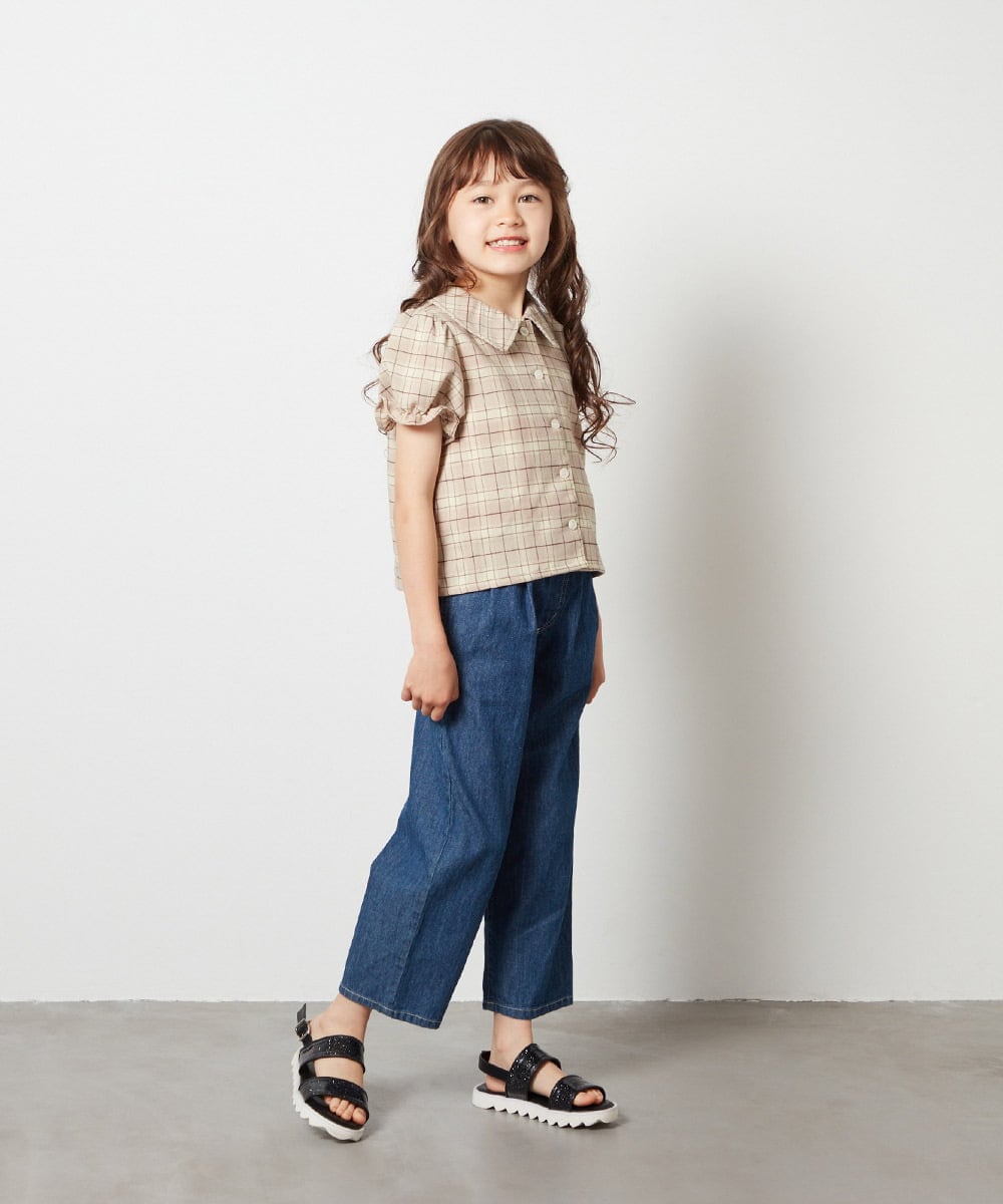 KJNGS02049 a.v.v KIDS(アー・ヴェ・ヴェ) [110-130]【2点セット】トップス＆スカパン ベージュ