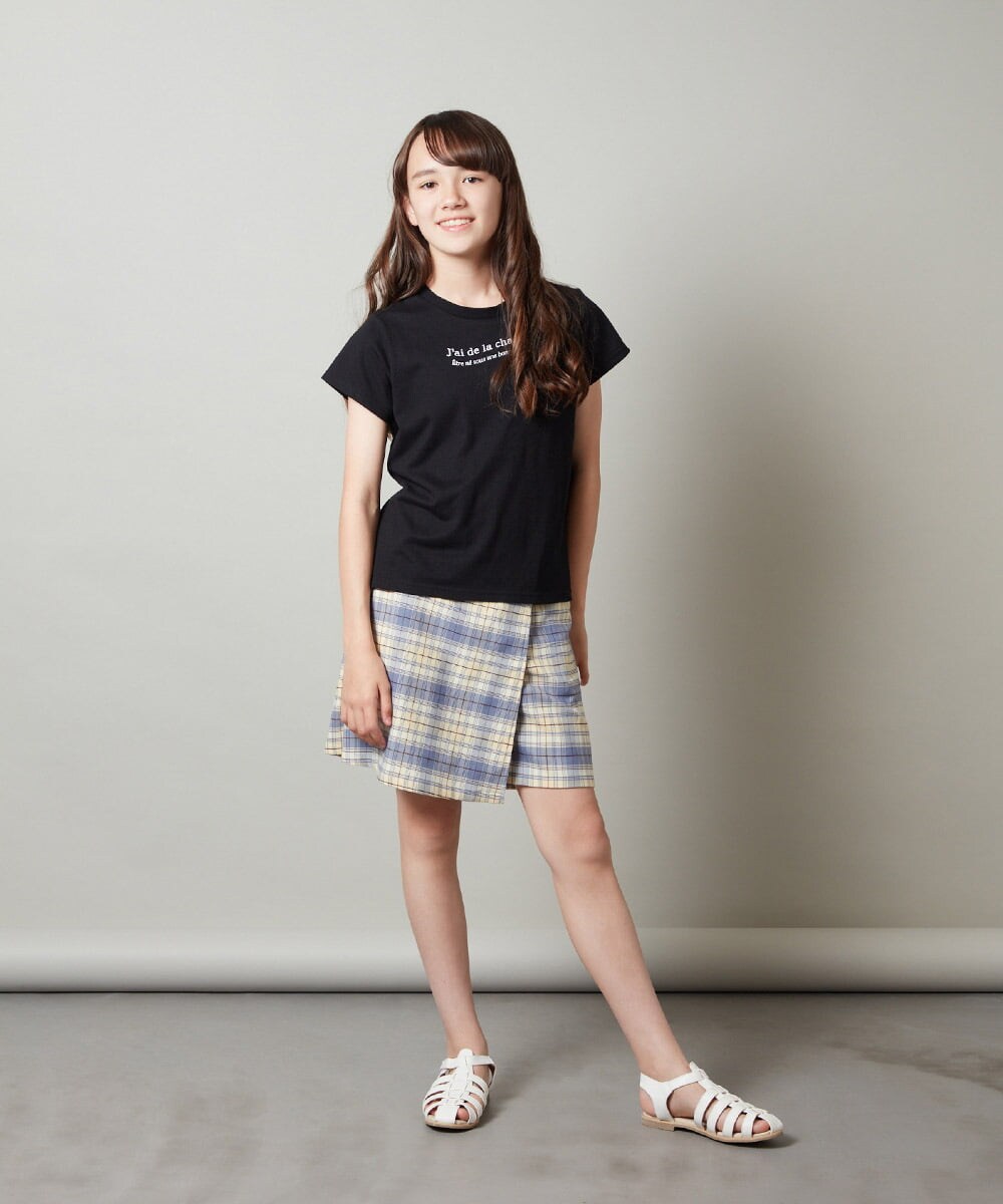KJNGS02049 a.v.v KIDS(アー・ヴェ・ヴェ) [110-130]【2点セット】トップス＆スカパン ベージュ