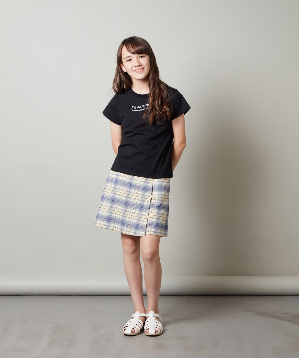 KJNGS02049 a.v.v KIDS(アー・ヴェ・ヴェ) [110-130]【2点セット】トップス＆スカパン ベージュ