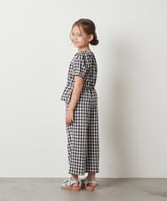 KJNGT01059 a.v.v KIDS(アー・ヴェ・ヴェ) [140-150]【2点セット】ペプラムブラウス＆ワイドパンツ ブルー
