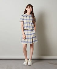 KJNGT02054 a.v.v KIDS(アー・ヴェ・ヴェ) [140-150]【2点セット】トップス＆スカパン ライトブルー