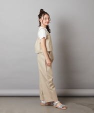 KJNGW01054 a.v.v KIDS(アー・ヴェ・ヴェ) 【ジュニア】[140-150]【2点セット】キャミドッキングTシャツ＆パンツセットアップ ベージュ