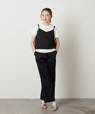 KJNGW01054 a.v.v KIDS(アー・ヴェ・ヴェ) 【ジュニア】[140-150]【2点セット】キャミドッキングTシャツ＆パンツセットアップ ベージュ