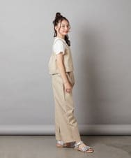 KJNGX01059 a.v.v KIDS(アー・ヴェ・ヴェ) 【ジュニア】[160]【2点セット】キャミドッキングTシャツ＆パンツセットアップ ブラック