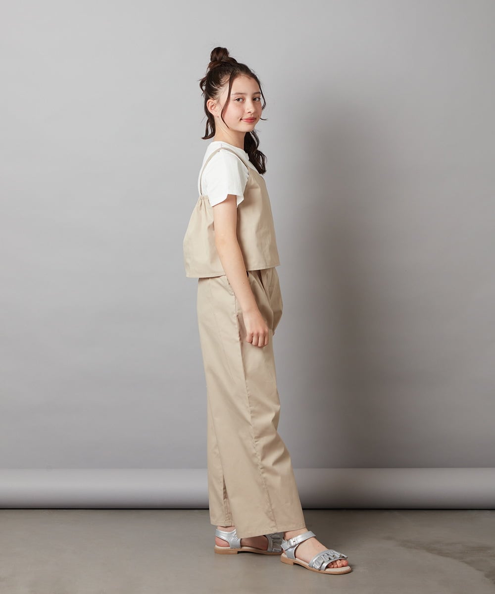 KJNGX01059 a.v.v KIDS(アー・ヴェ・ヴェ) 【ジュニア】[160]【2点セット】キャミドッキングTシャツ＆パンツセットアップ ブラック