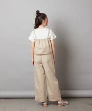 KJNGX01059 a.v.v KIDS(アー・ヴェ・ヴェ) 【ジュニア】[160]【2点セット】キャミドッキングTシャツ＆パンツセットアップ ブラック