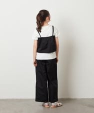 KJNGX01059 a.v.v KIDS(アー・ヴェ・ヴェ) 【ジュニア】[160]【2点セット】キャミドッキングTシャツ＆パンツセットアップ ブラック