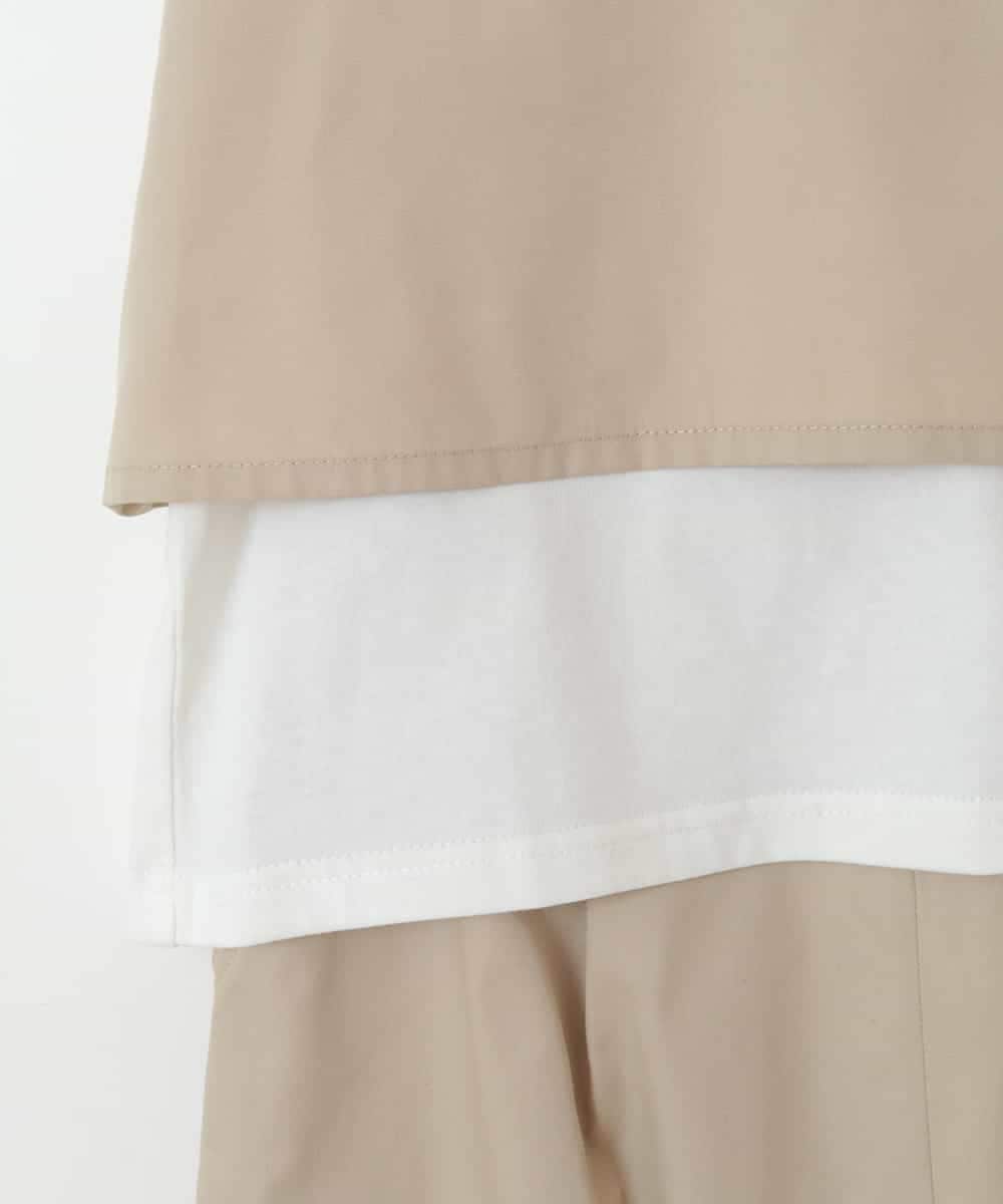 KJNGX01059 a.v.v KIDS(アー・ヴェ・ヴェ) 【ジュニア】[160]【2点セット】キャミドッキングTシャツ＆パンツセットアップ ベージュ