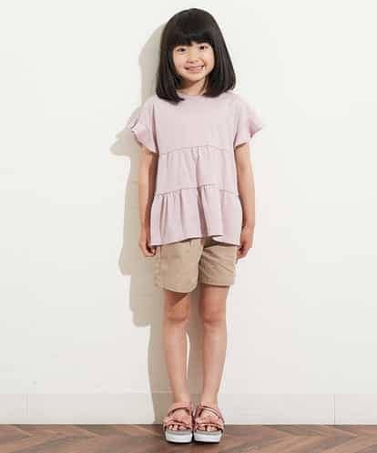 KJNHM01039 a.v.v KIDS [100-130]【2点SET】ティアードトップス ショートパンツセット