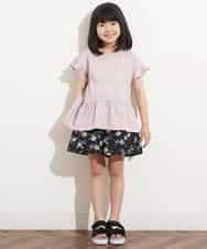 KJNHM01039 a.v.v KIDS(アー・ヴェ・ヴェ) [100-130]【2点SET】ティアードトップス ショートパンツセット ピンク