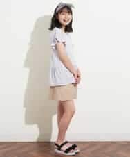 KJNHN01044 a.v.v KIDS(アー・ヴェ・ヴェ) [140-150]【2点SET】ティアードトップス ショートパンツセット ピンク