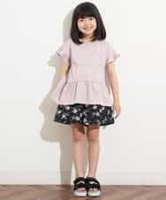KJNHN01044 a.v.v KIDS(アー・ヴェ・ヴェ) [140-150]【2点SET】ティアードトップス ショートパンツセット ピンク