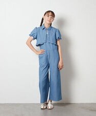 KJNHU03109 a.v.v KIDS(アー・ヴェ・ヴェ) [160]【3点セット】サロペットコーデセット ブラック