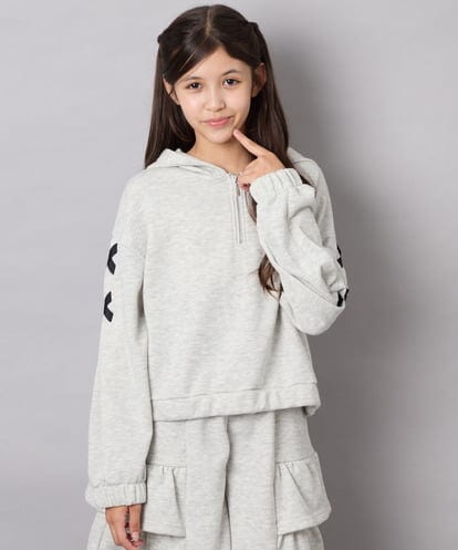 KJNJD02079  [130-160]【セットアップ】ミニ裏毛セットアップ