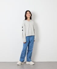 KJNJD02079 a.v.v KIDS(アー・ヴェ・ヴェ) [130-160]【セットアップ】ミニ裏毛セットアップ ライトグレー