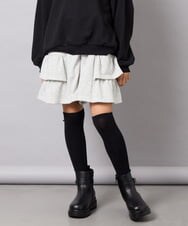 KJNJD02079 a.v.v KIDS(アー・ヴェ・ヴェ) [130-160]【セットアップ】ミニ裏毛セットアップ ライトグレー