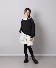 KJNJD02079 a.v.v KIDS(アー・ヴェ・ヴェ) [130-160]【セットアップ】ミニ裏毛セットアップ ライトグレー