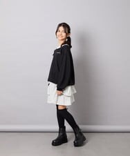 KJNJD02079 a.v.v KIDS(アー・ヴェ・ヴェ) [130-160]【セットアップ】ミニ裏毛セットアップ ライトグレー