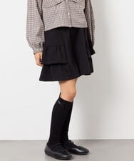 KJNJD02079 a.v.v KIDS(アー・ヴェ・ヴェ) [130-160]【セットアップ】ミニ裏毛セットアップ ブラック