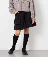 KJNJD02079 a.v.v KIDS(アー・ヴェ・ヴェ) [130-160]【セットアップ】ミニ裏毛セットアップ ブラック