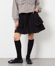 KJNJD02079 a.v.v KIDS(アー・ヴェ・ヴェ) [130-160]【セットアップ】ミニ裏毛セットアップ ブラック