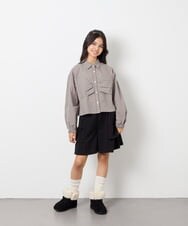 KJNJD02079 a.v.v KIDS(アー・ヴェ・ヴェ) [130-160]【セットアップ】ミニ裏毛セットアップ ブラック