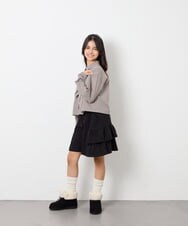 KJNJD02079 a.v.v KIDS(アー・ヴェ・ヴェ) [130-160]【セットアップ】ミニ裏毛セットアップ ブラック
