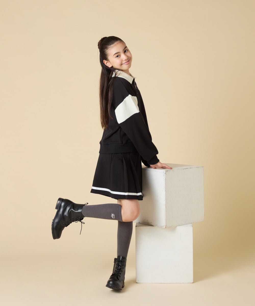 KJNLA40069 a.v.v KIDS(アー・ヴェ・ヴェ) [130-160]切り替えトレーナーセットアップ グレー