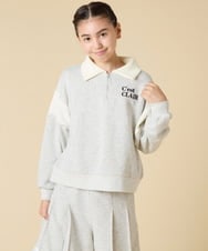 KJNLA40069 a.v.v KIDS(アー・ヴェ・ヴェ) [130-160]切り替えトレーナーセットアップ グレー