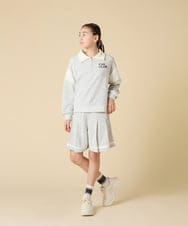 KJNLA40069 a.v.v KIDS(アー・ヴェ・ヴェ) [130-160]切り替えトレーナーセットアップ グレー