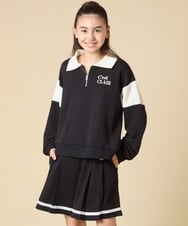 KJNLA40069 a.v.v KIDS(アー・ヴェ・ヴェ) [130-160]切り替えトレーナーセットアップ ブラック