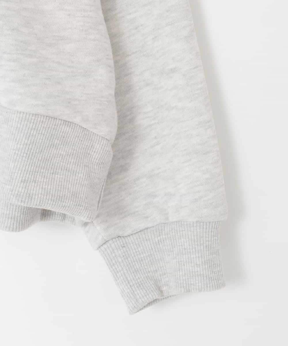 KJNLA40069 a.v.v KIDS(アー・ヴェ・ヴェ) [130-160]【大人気！/ハーフジップトップス/プリーツキュロット】切り替えトレーナーセットアップ グレー