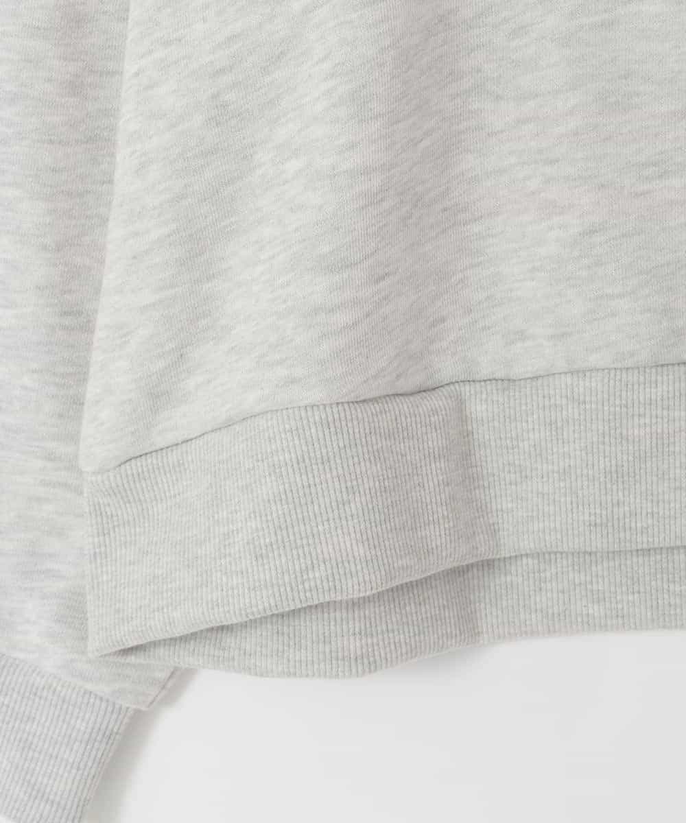 KJNLA40069 a.v.v KIDS(アー・ヴェ・ヴェ) [130-160]【大人気！/ハーフジップトップス/プリーツキュロット】切り替えトレーナーセットアップ グレー