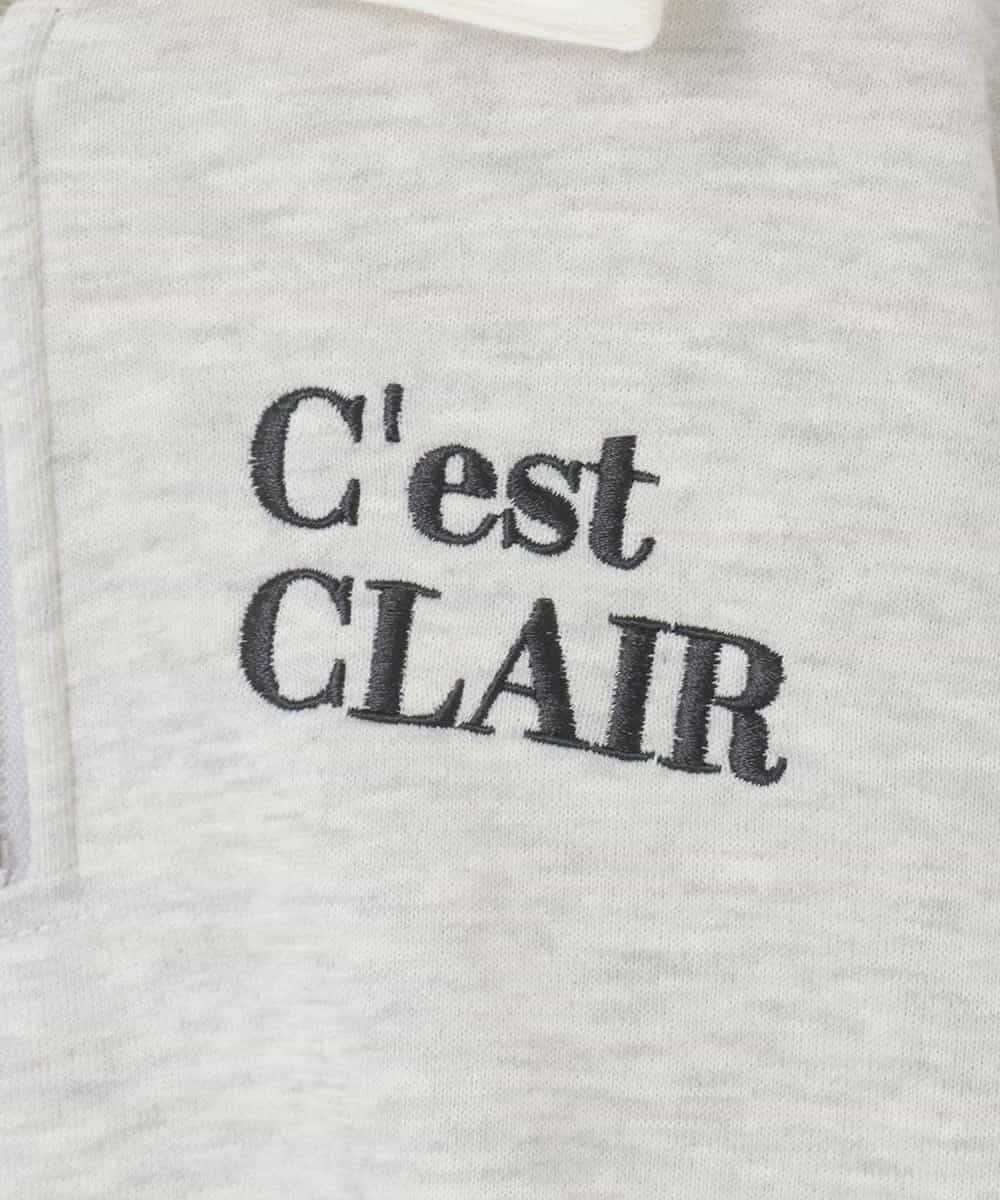 KJNLA40069 a.v.v KIDS(アー・ヴェ・ヴェ) [130-160]【大人気！/ハーフジップトップス/プリーツキュロット】切り替えトレーナーセットアップ グレー