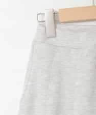 KJNLA40069 a.v.v KIDS(アー・ヴェ・ヴェ) [130-160]【大人気！/ハーフジップトップス/プリーツキュロット】切り替えトレーナーセットアップ グレー