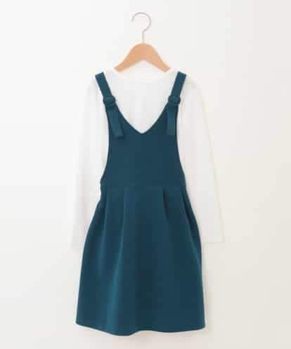 KJNLE10044 a.v.v KIDS [140-150]リブトップスジャンパースカートセット
