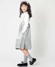 KJPAM40034 a.v.v KIDS(アー・ヴェ・ヴェ) [100-130]コール見えベロアドッキングキャミワンピース[WEB限定サイズ] ライトブルー