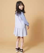 KJPDM42039 a.v.v KIDS(アー・ヴェ・ヴェ) [100-130]バックフリルダンボールワンピース[WEB限定サイズ] ブルー